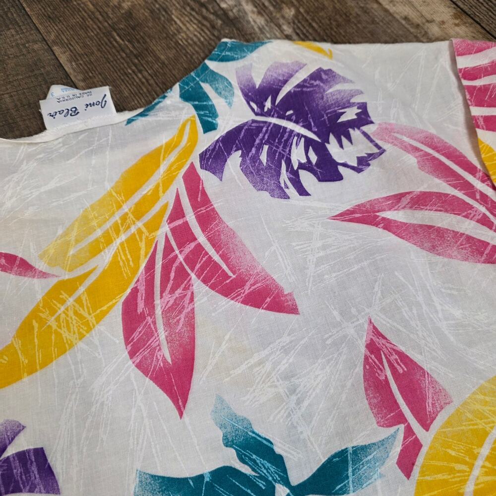 Vintgae Tropical Two Piece Dress 80s Resort Set Dress Vacation Size 3 - Picture 7 of 9